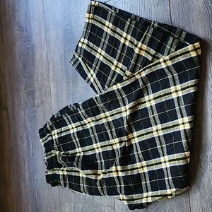 Steel City Black/Yellow Pajama Pants Size S 100% Cotton